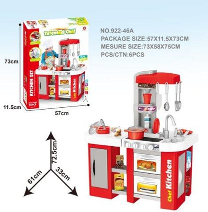 Talented Chef Red Kitchen Set