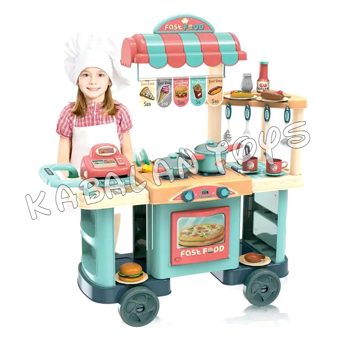 Kitchen Set Push Food Kart