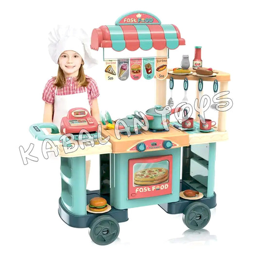 Kitchen Set Push Food Kart