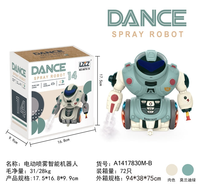 Dance Spray Intelligent Robot with Lights & Music