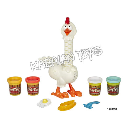 Funny play dough feather hen