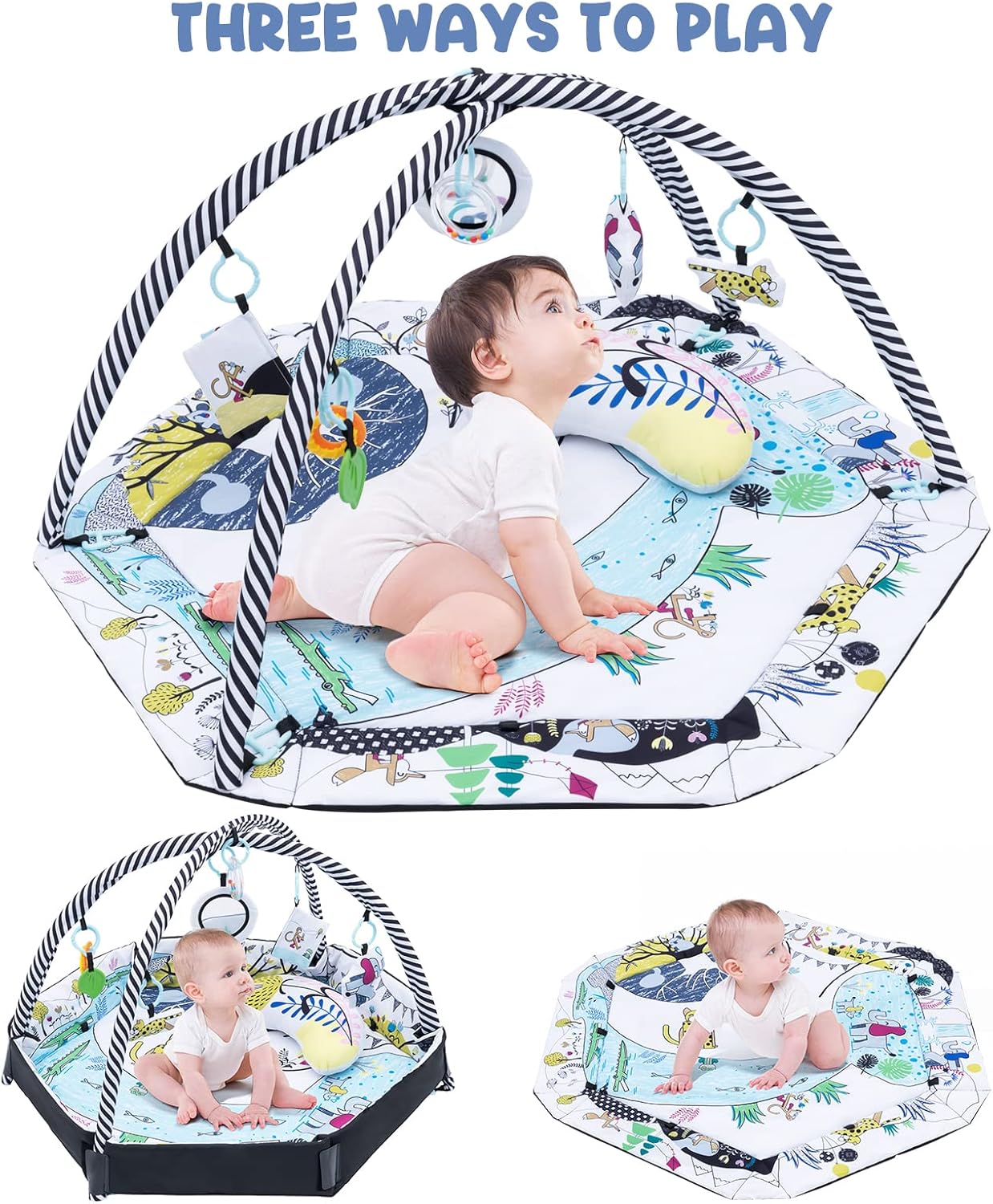 Just Best Jungle Animal Baby Play Gym Mat