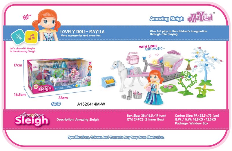 horse set with doll