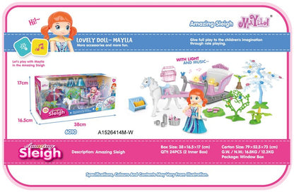 horse set with doll