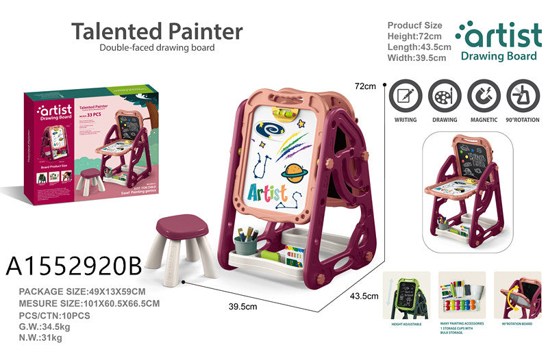 Talented Painter Drawing Board – Burgundy