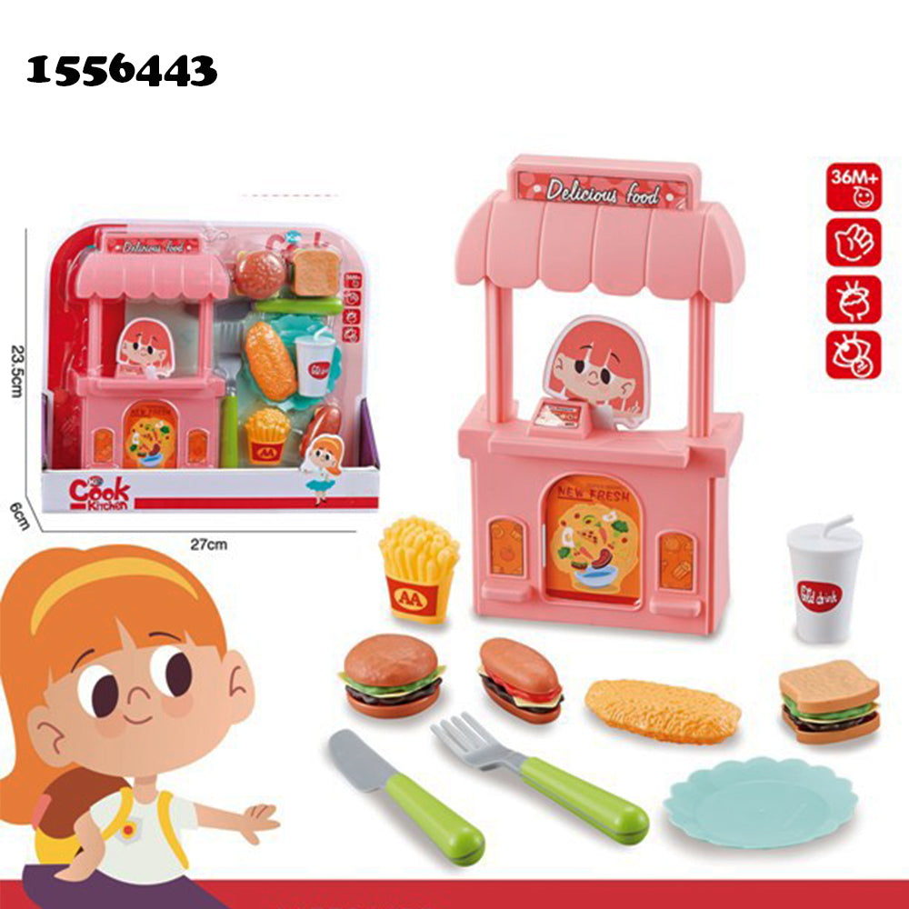 mini kitchen toy with accessories