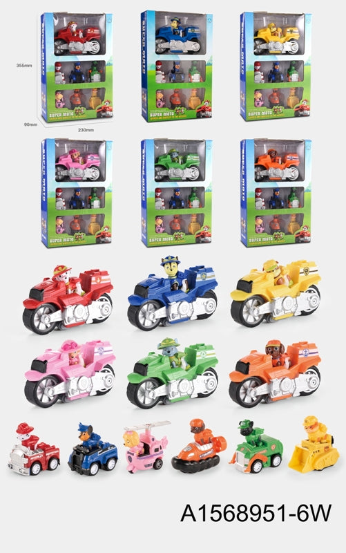 Paw Patrol Motorcycle and Cars