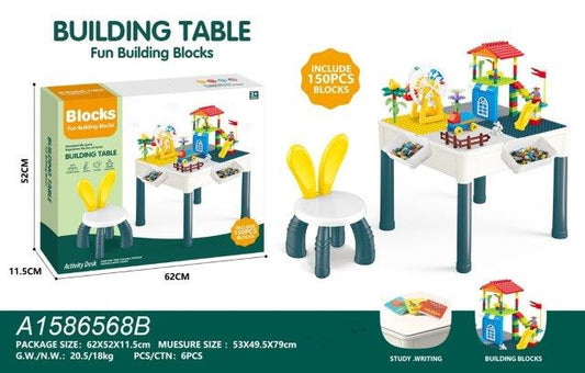 building blocks table set with chair
