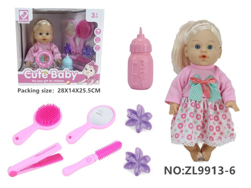 cute baby doll with accessories