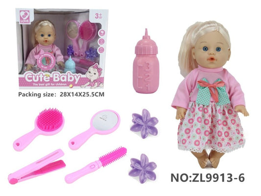 cute baby doll with accessories