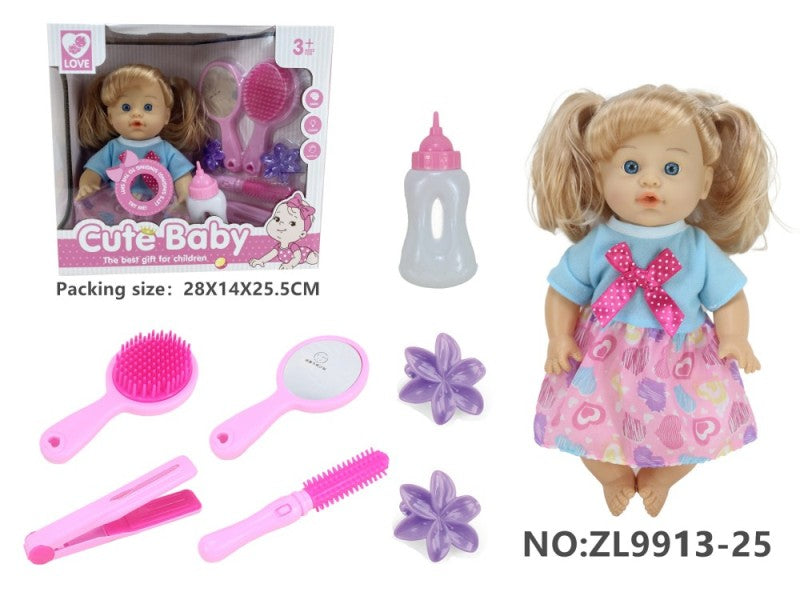 cute baby doll with accessories