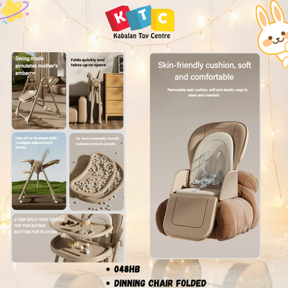 Babe 2-in-1 Baby High Chair and Swing Combo