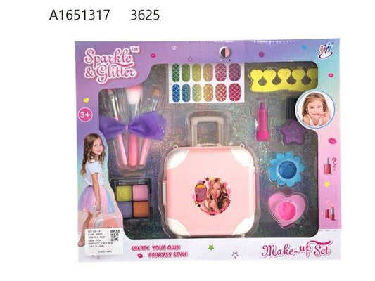 sparkle and glitter make up set with a small bag for little girls