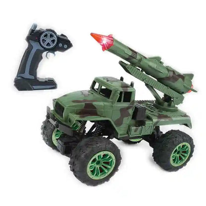 Long distance remote control rocket launcher car toy military  rc car