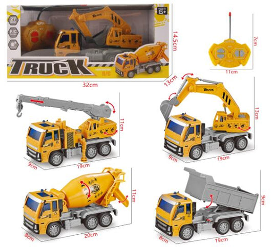 RC Construction Truck Set (4 Vehicles)