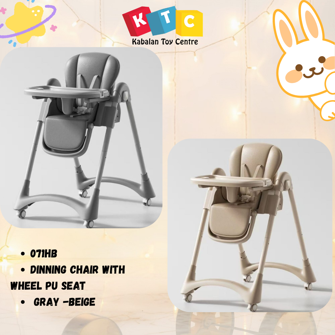 Dining Chair with Wheel PU Seat