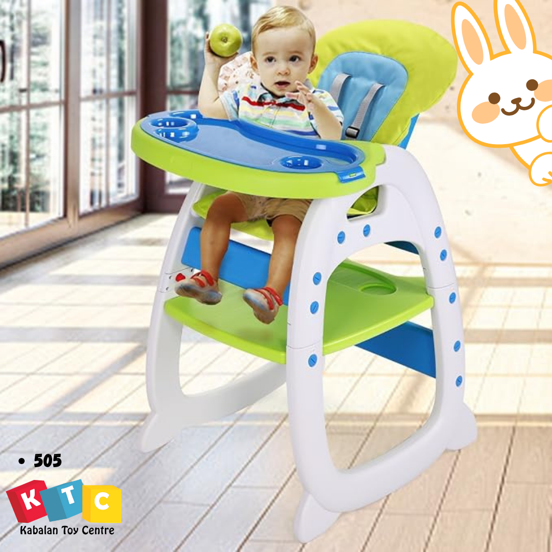 3-in-1 convertible toddler highchair and table set