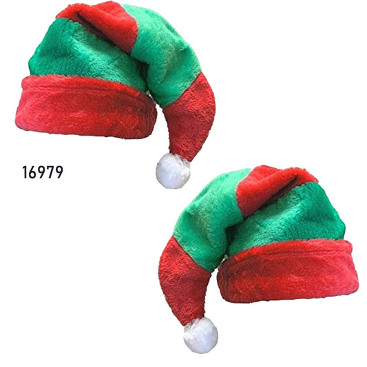 Red & Green Elf Santa Hat
