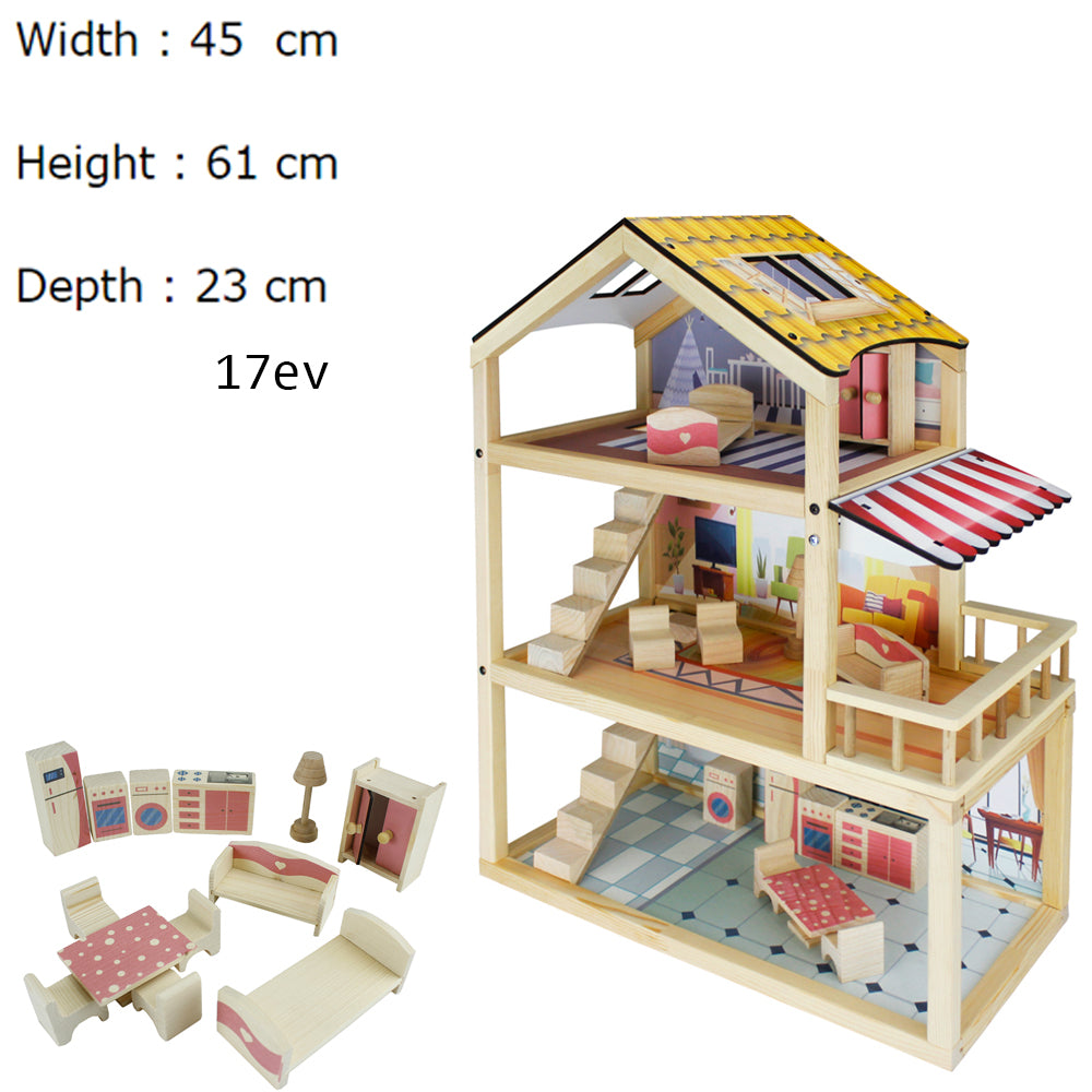 wooden dollhouse