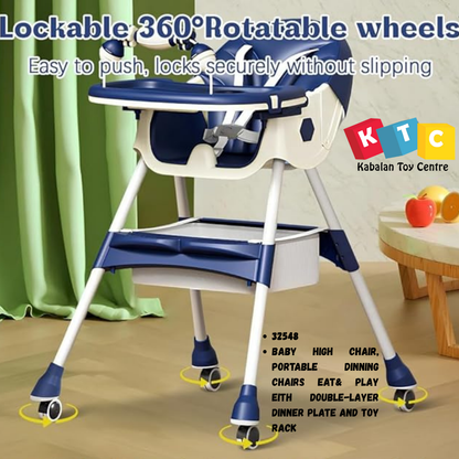 Multifunctional convertible baby high chair and rocker