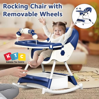Multifunctional convertible baby high chair and rocker
