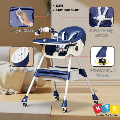 Multifunctional convertible baby high chair and rocker