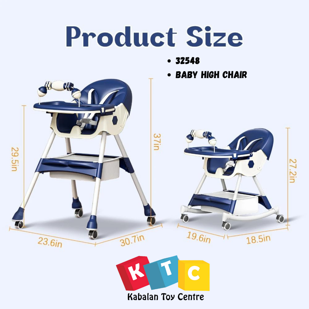 Multifunctional convertible baby high chair and rocker