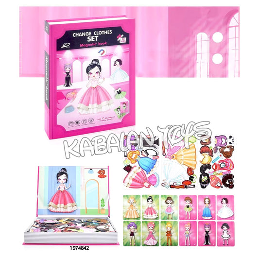 50pcs magnetic puzzle fashion cloths doll toy