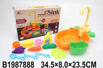 kitchen play set sink battery operated real function water game