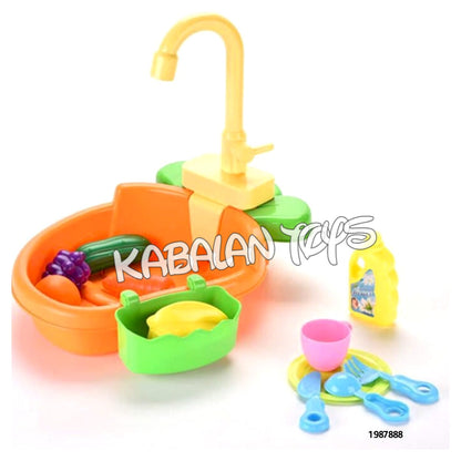 kitchen play set sink battery operated real function water game