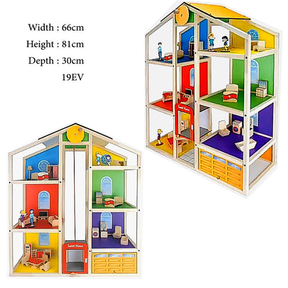 wooden dollhouse