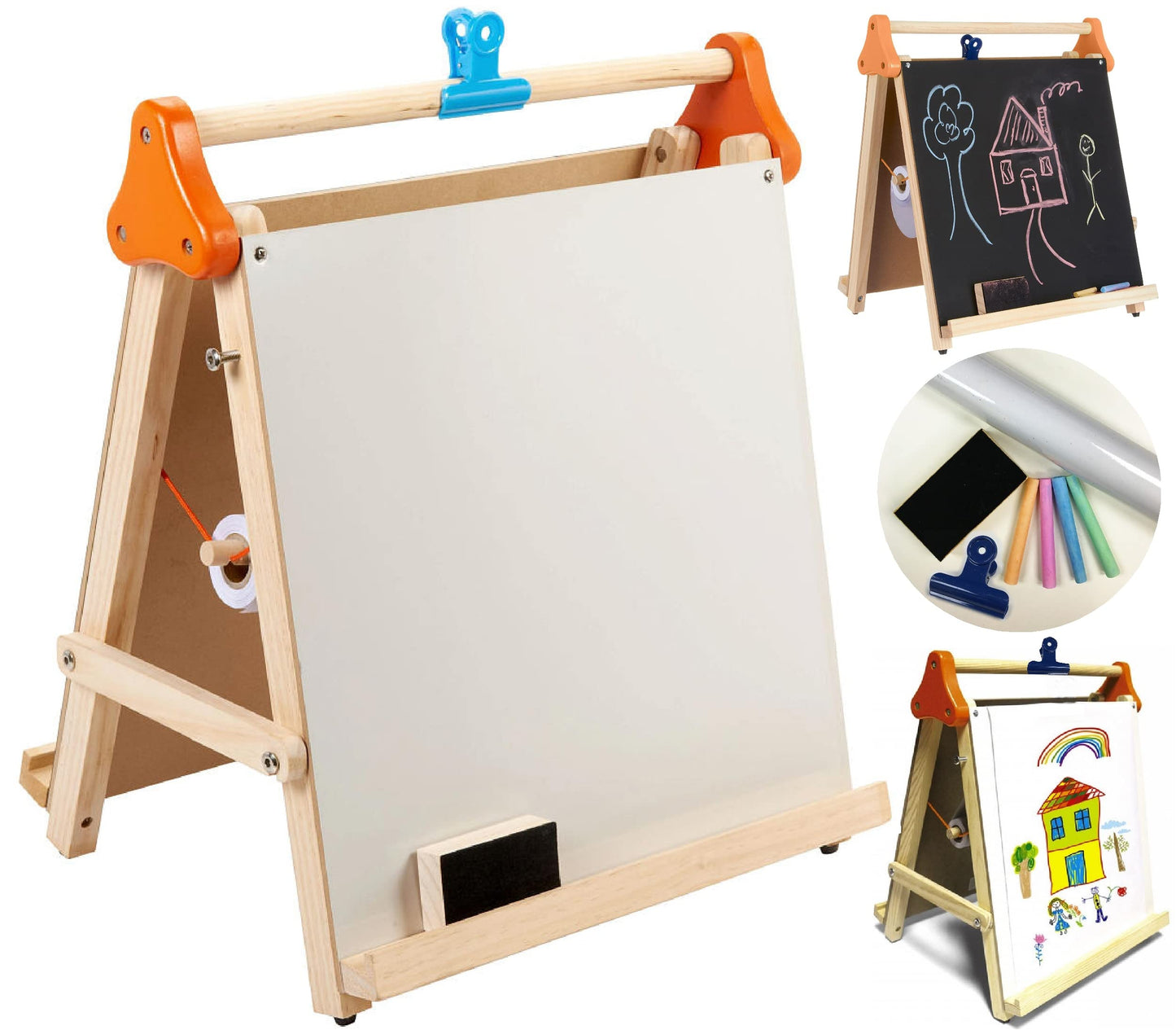 discovery kids tabletop easel 3 in 1 board