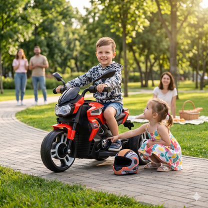 children's electric 3-wheel ride-on motorcycle