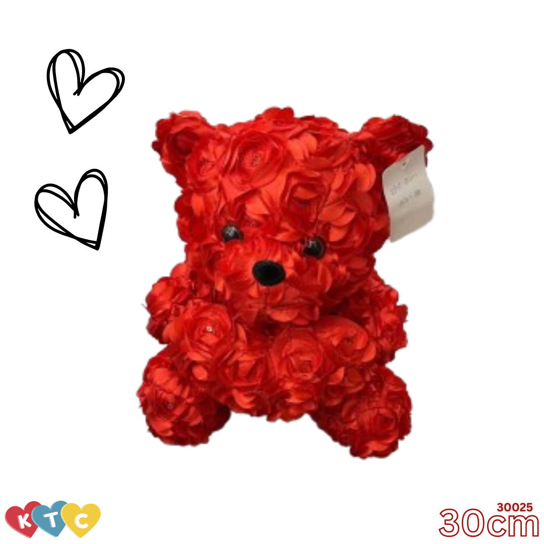 flower textured teddy bear