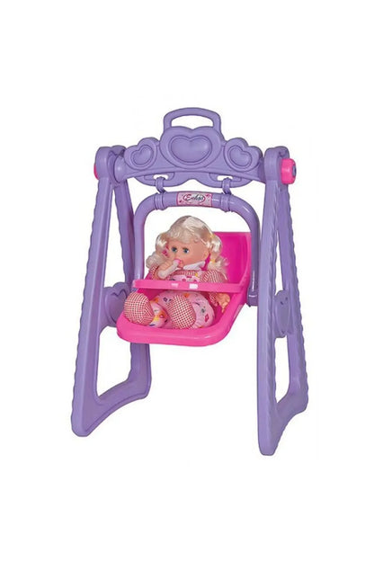 pink toy doll swing set