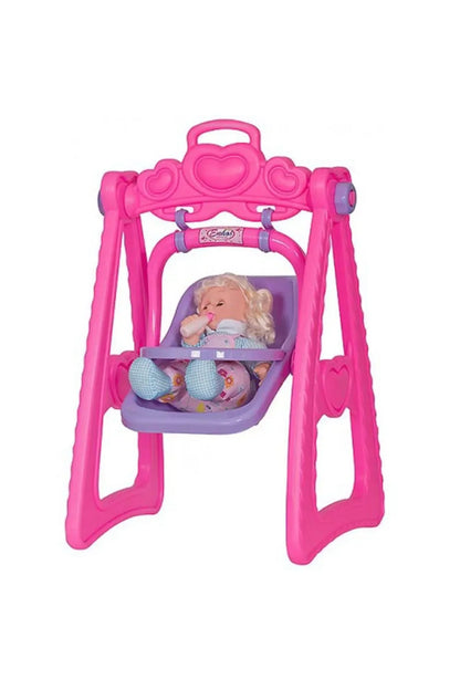 pink toy doll swing set