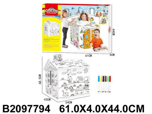Coloring Cardboard House