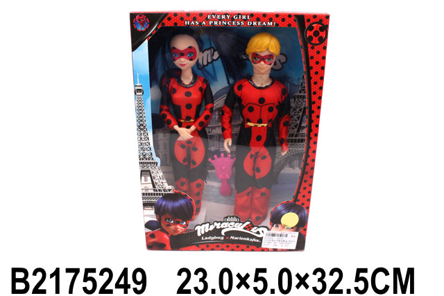 miraculous male female doll set