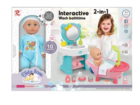 Deluxe Bath Time Baby Doll Playset
