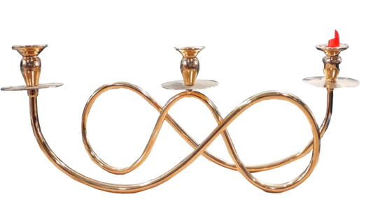 Modern Metal Triple Candle Holder