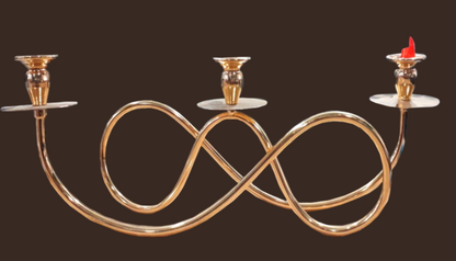 Modern Metal Triple Candle Holder