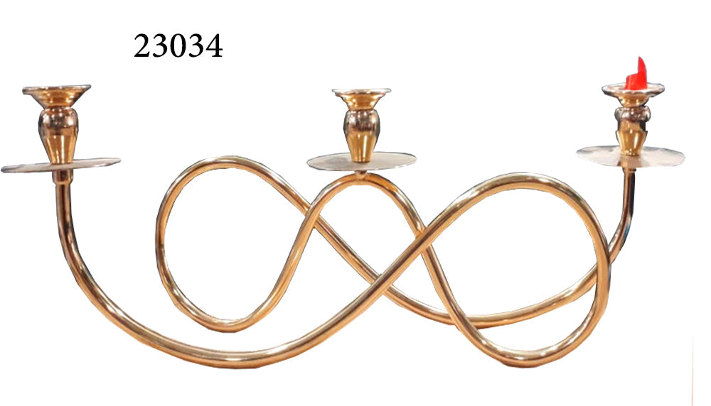 Modern Metal Triple Candle Holder