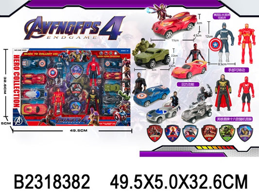 marvel heroes car set