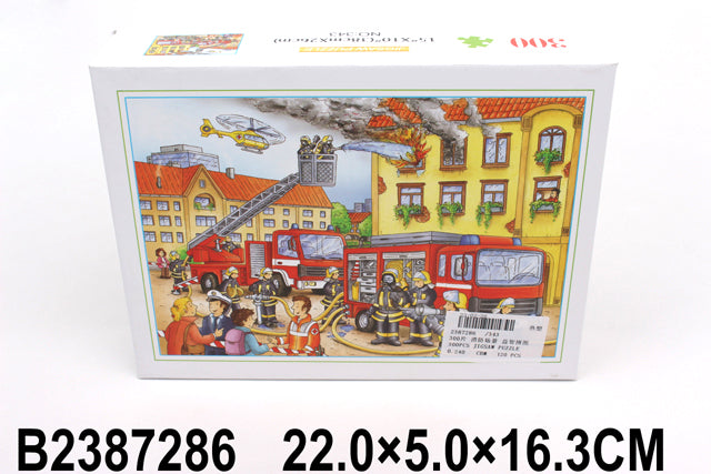 300 pieces jigsaw firetruck puzzle