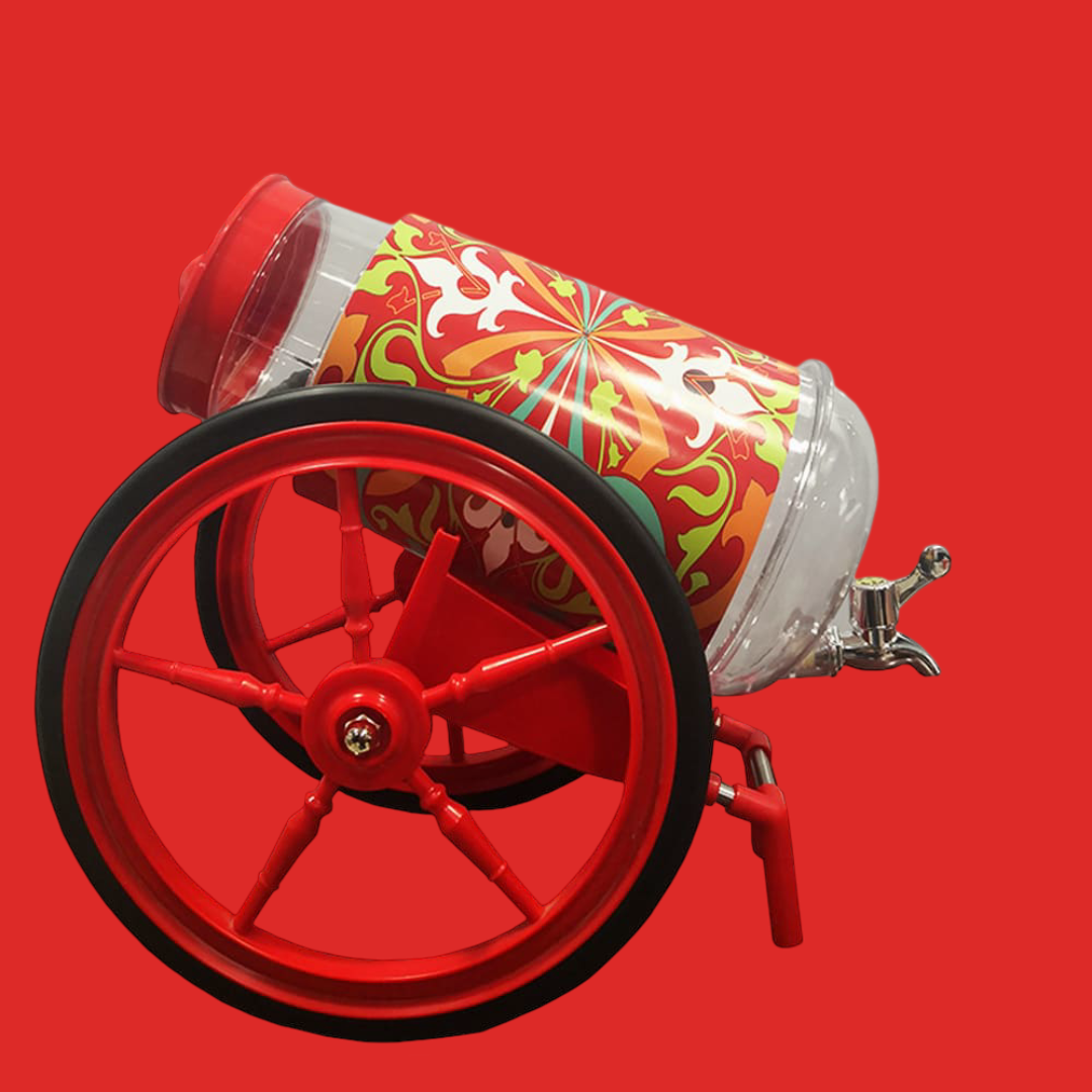 Vintage Style Drink Dispenser Cart