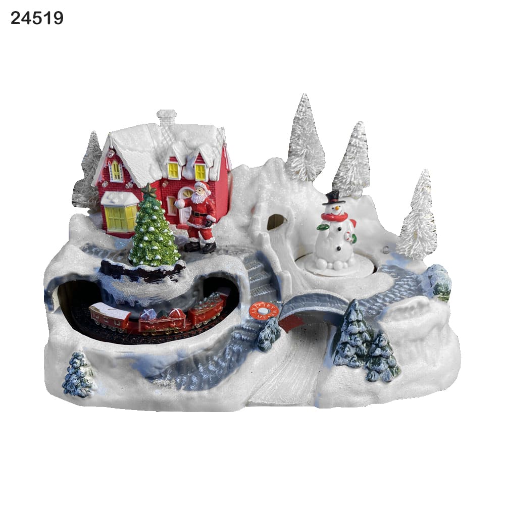 Musical Santa Christmas Village with Train
