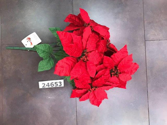 Artificial Christmas Poinsettia Bouquet