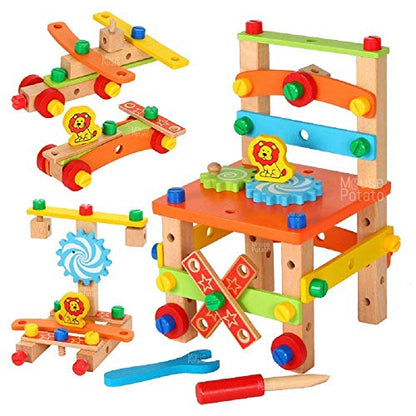 Wooden Construction Workbench Toy