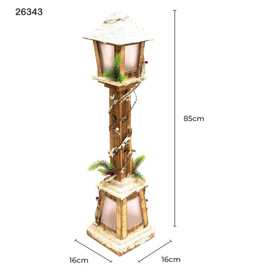 85cm Wooden Christmas Lamp Post Decoration