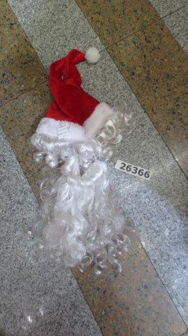 Santa Hat with Attached Beard